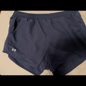 Navy Blue UnderArmor workout shorts